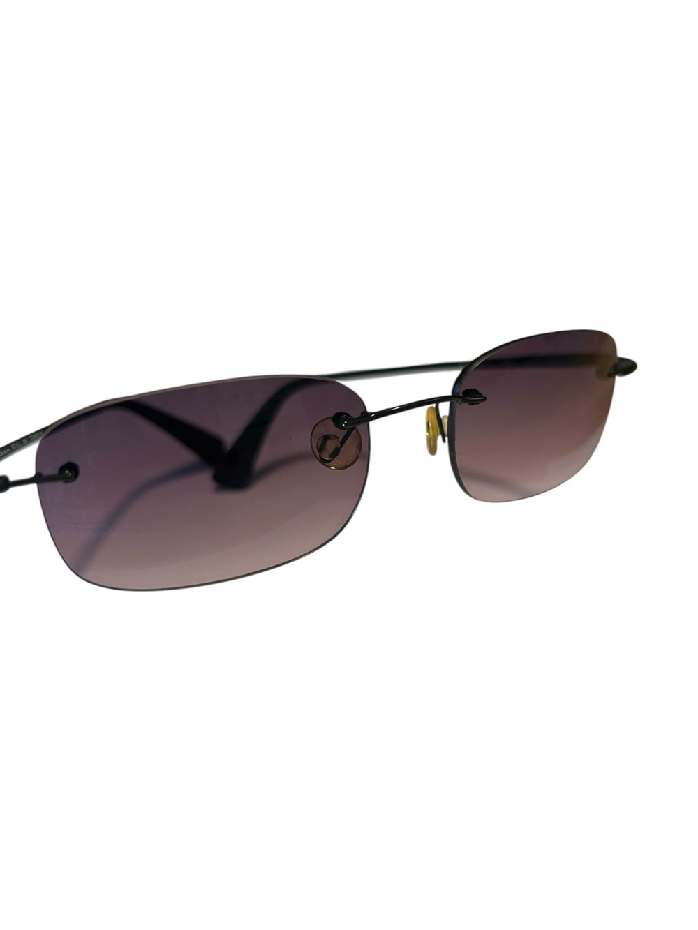 Donna Karan 9716S Titanium Sunglasses 52-18-150 Purple Pink Rimless Made Japan